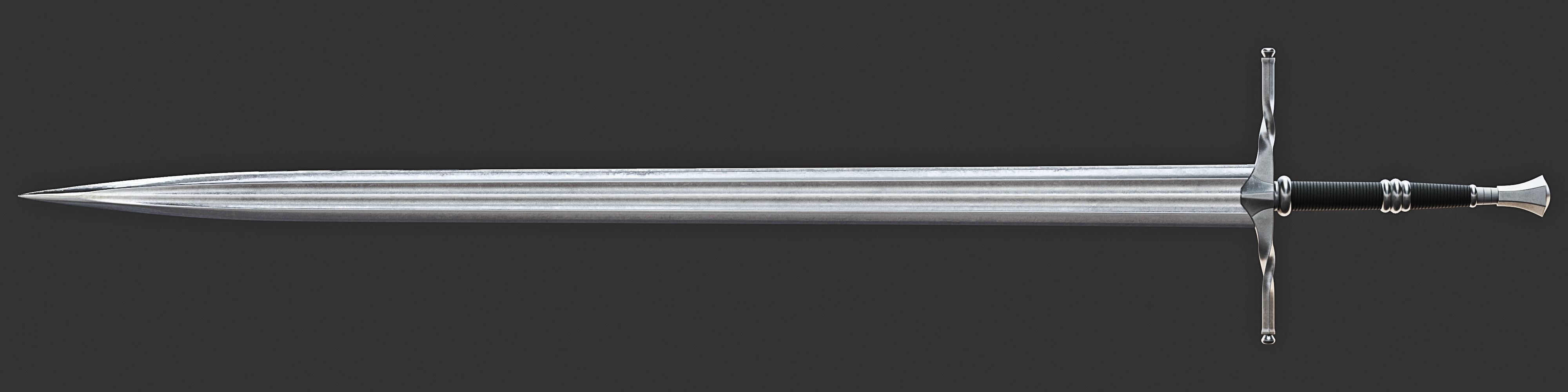 Whitcher Sword Low-poly 3D model_2