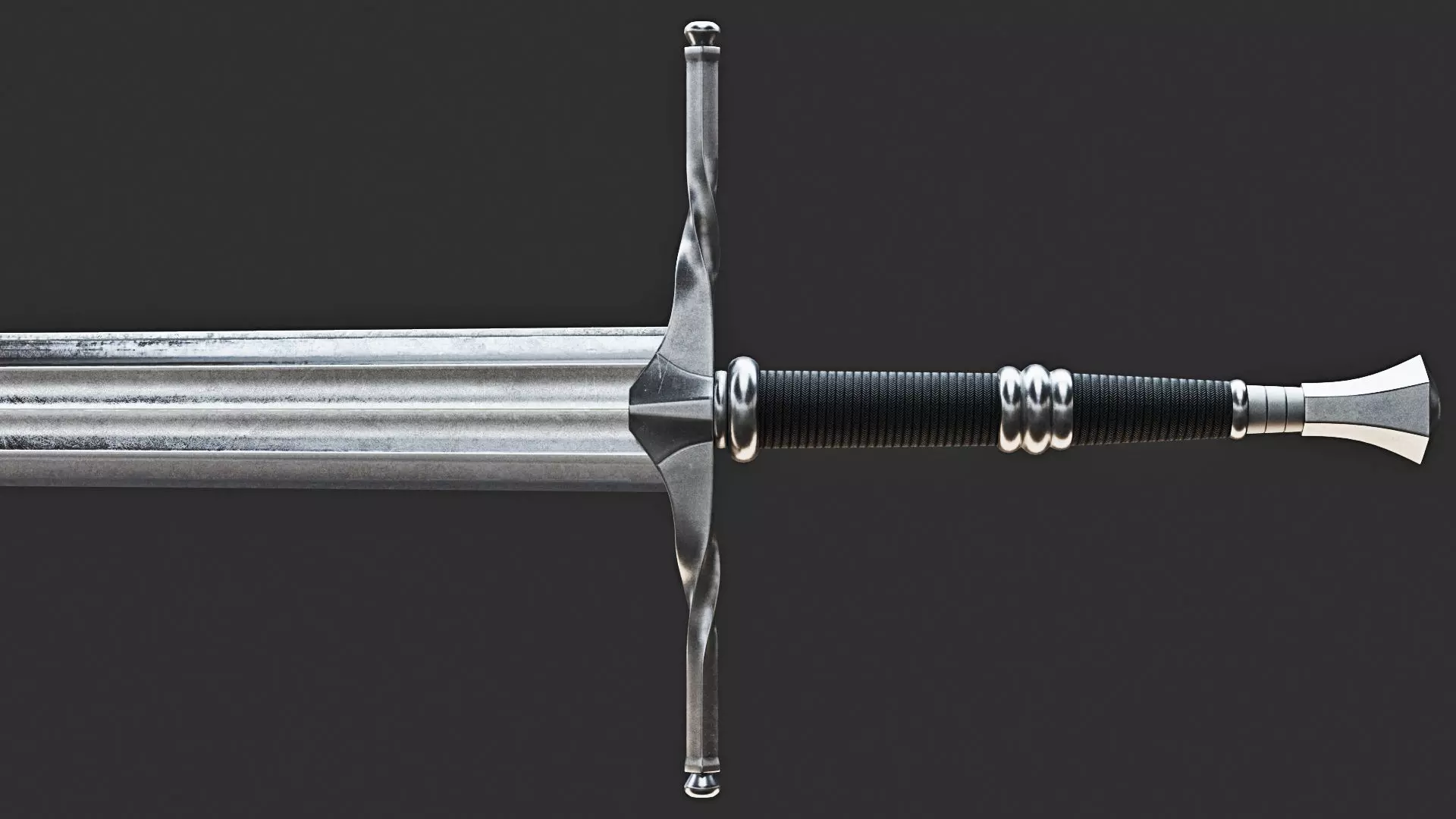 Whitcher Sword Low-poly 3D model_0