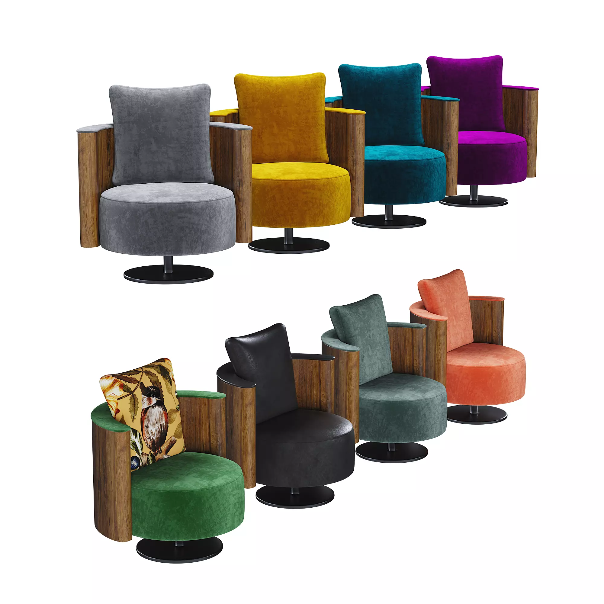 Lugar armchair Low-poly 3D model