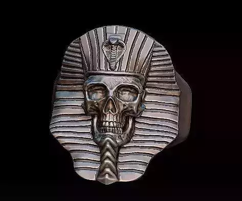 Pharaoh egyptian skull ring 3D print model