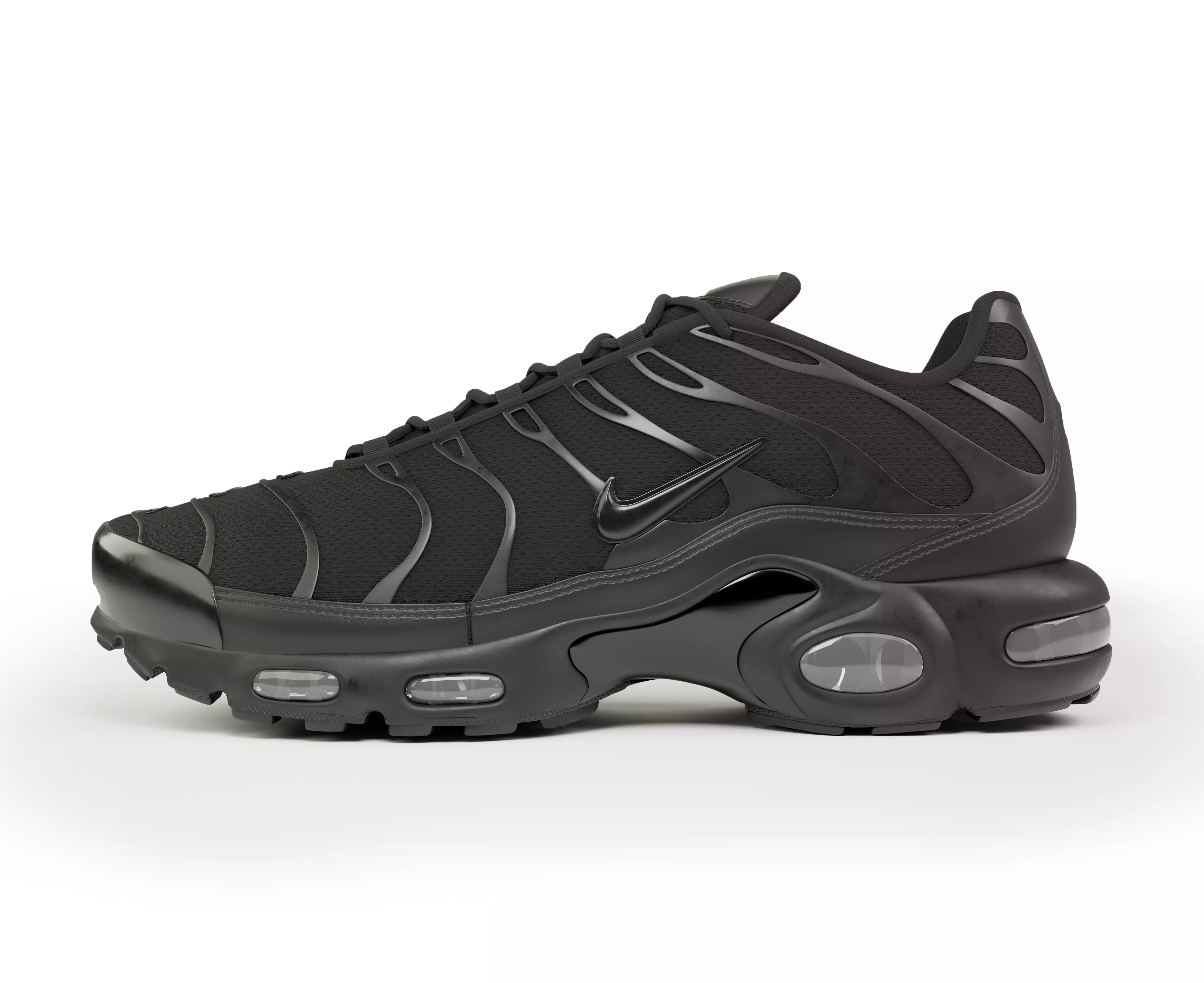 Nike Air Max Plus Black Shoe 3D model