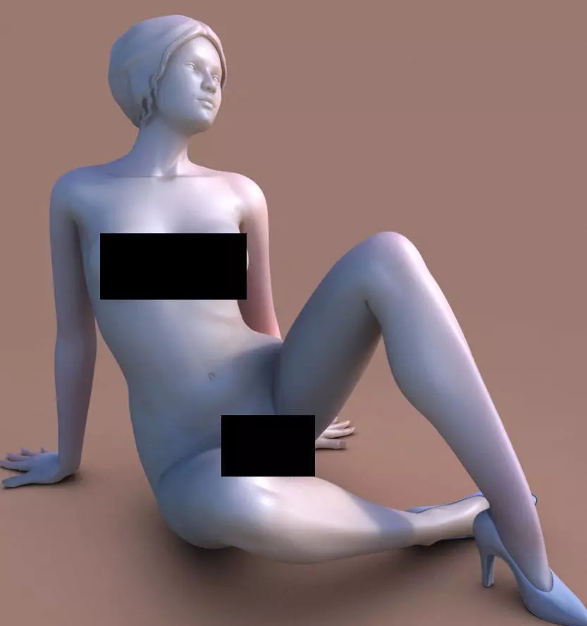 Woman Sit 04 3D print model