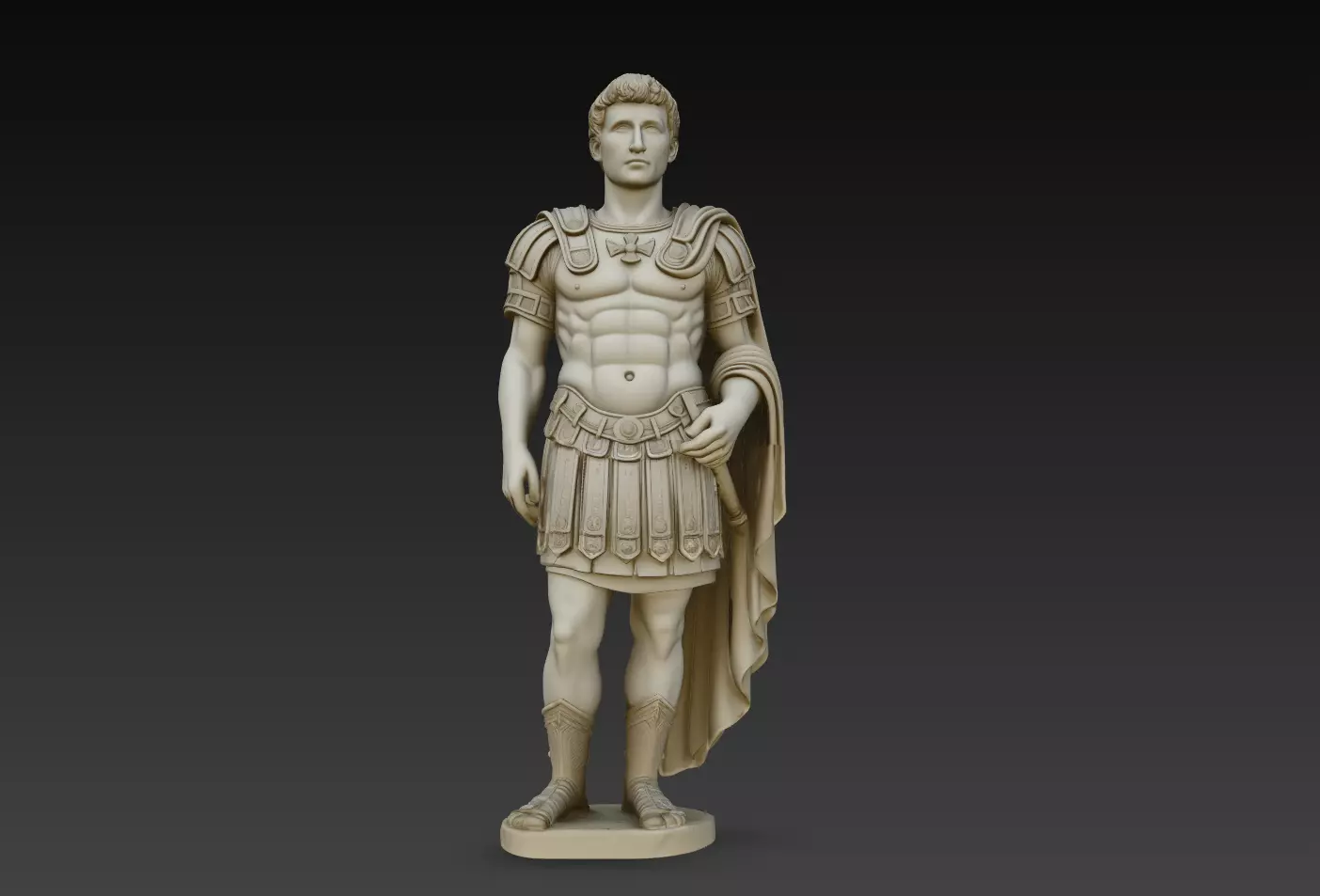 Imperial Roman Legionary Commander Statue STL Print Model 3D print model