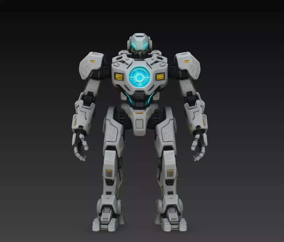 Photon Guard Mech STL Sci Fi Armored Robot Model 3D print model