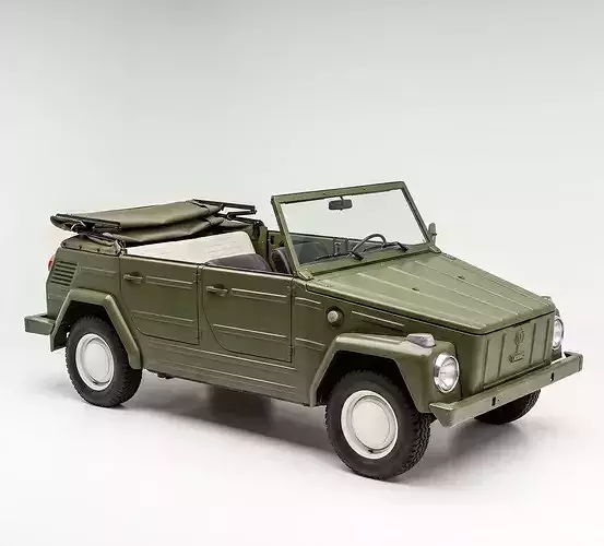 Classic 1970s Volkswagen Thing Type 181 Convertible Low-poly 3D model