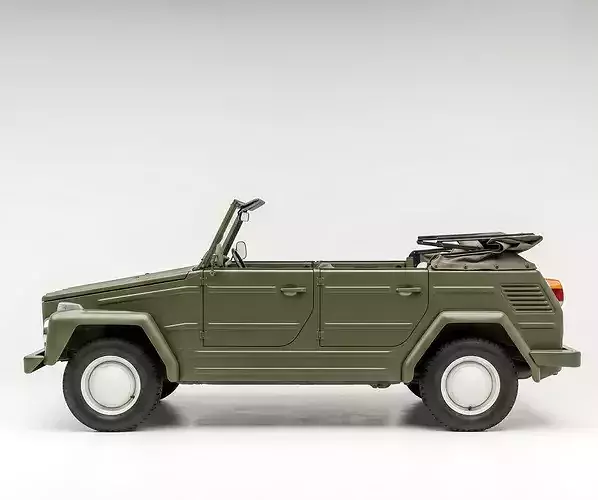 Classic 1970s Volkswagen Thing Type 181 Convertible Low-poly 3D model 2