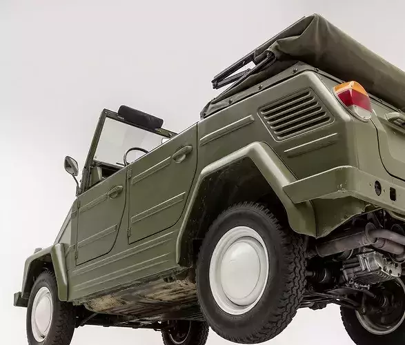 Classic 1970s Volkswagen Thing Type 181 Convertible Low-poly 3D model 4