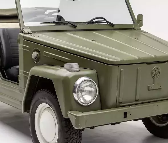 Classic 1970s Volkswagen Thing Type 181 Convertible Low-poly 3D model 3