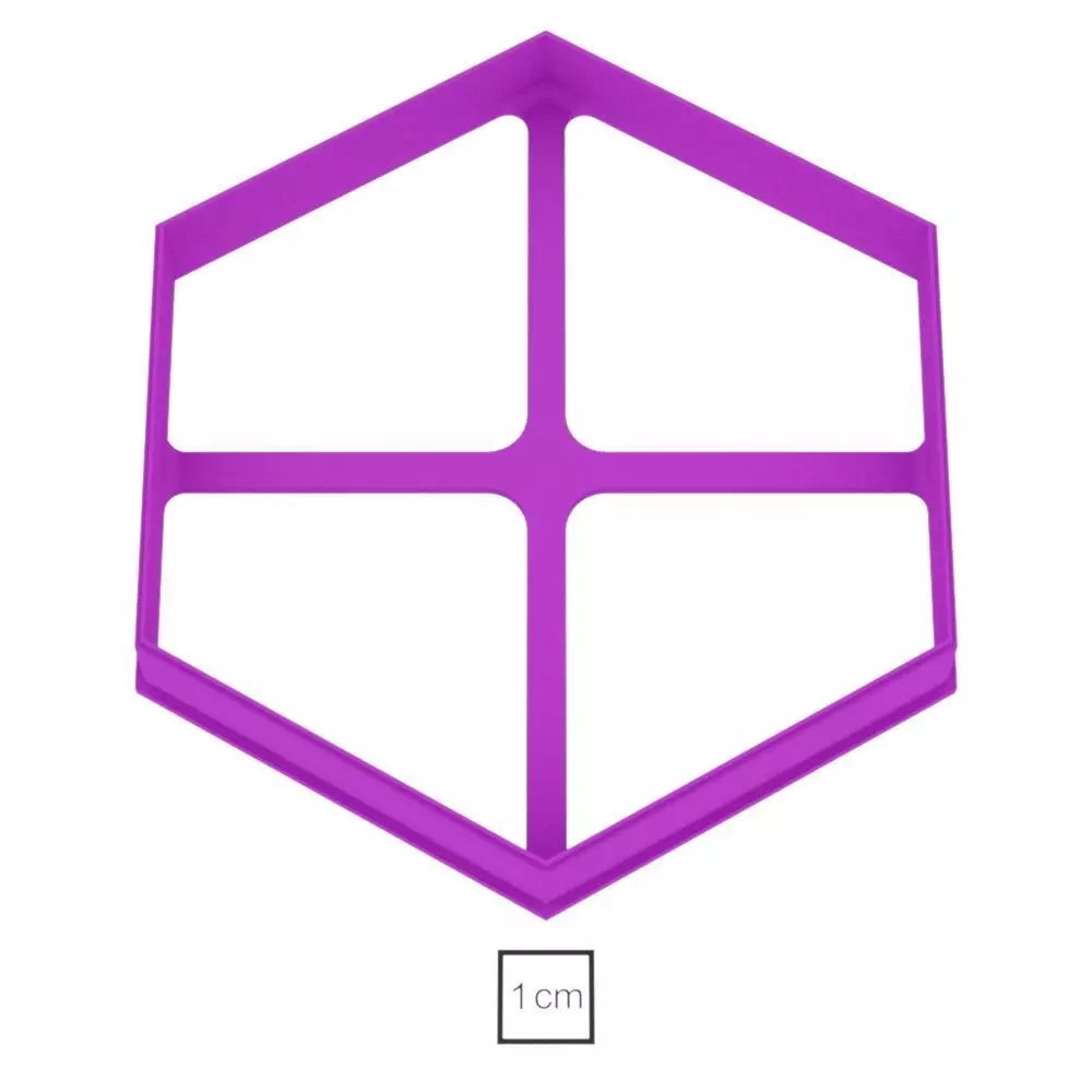 Hexagon cookie cutter for professional Free 3D print model