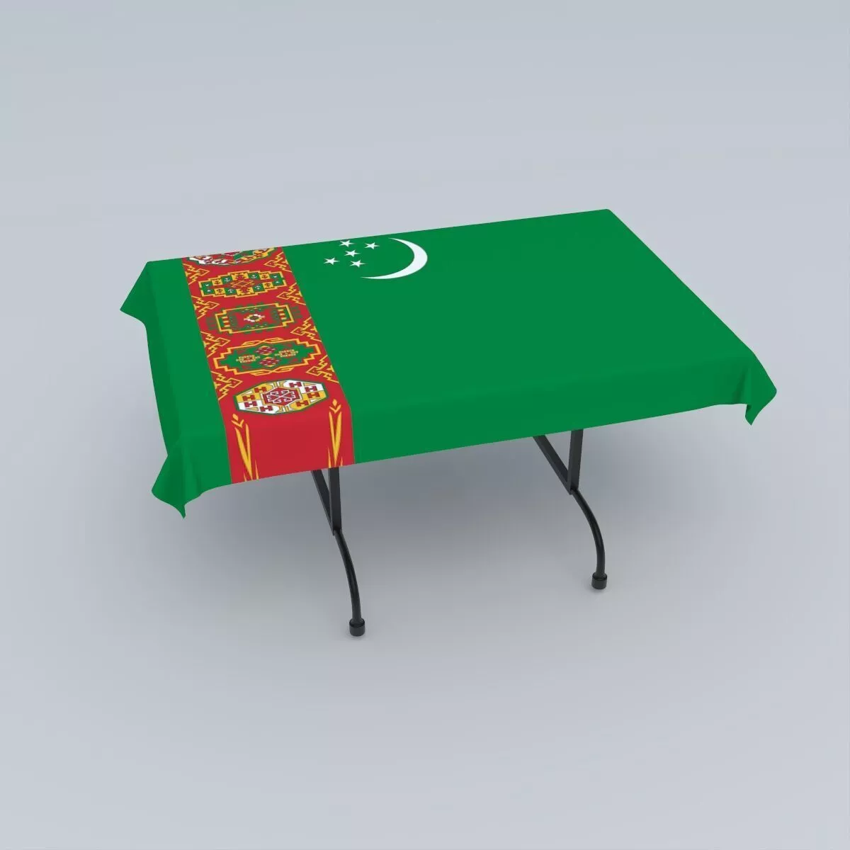 Flag of Turkmenistan 3D model