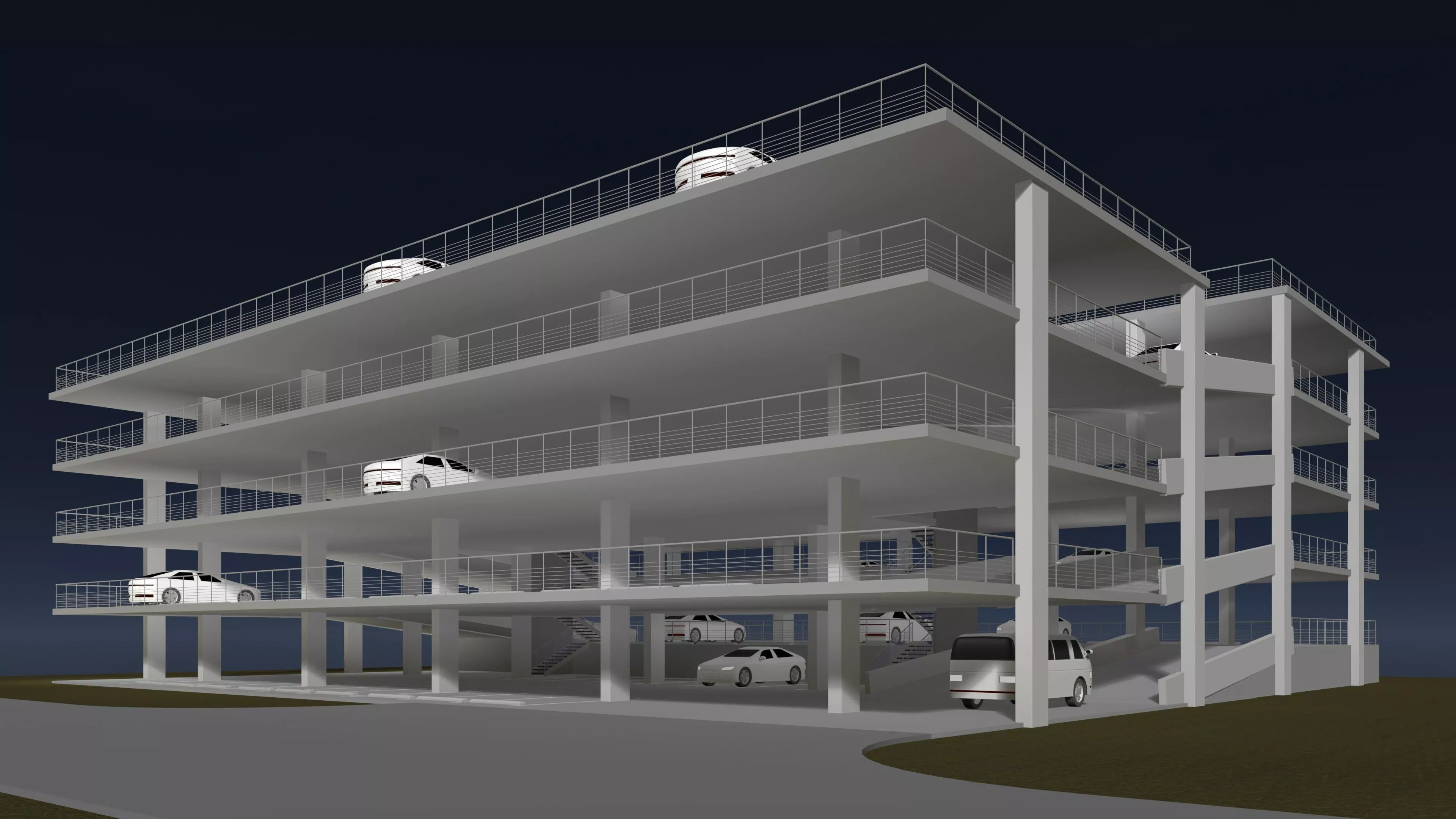 Parking garage building 26-02 3D model