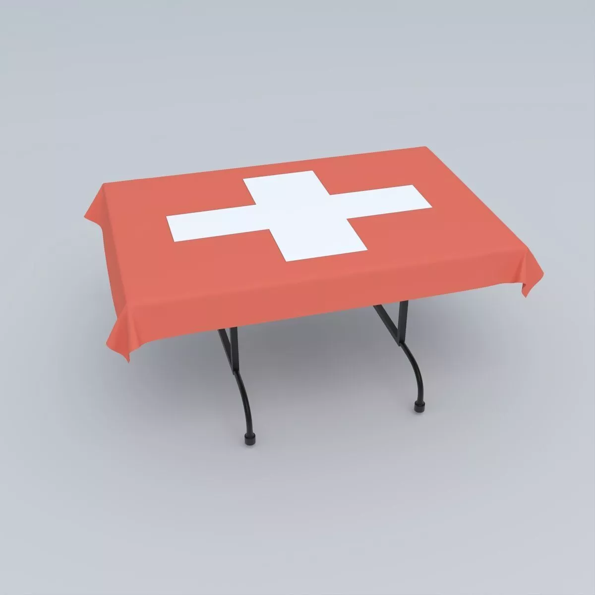 Flag of Switzerland Pantone 3D model