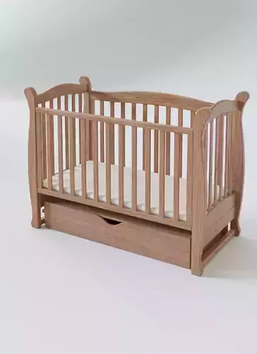 Baby cot 3D model