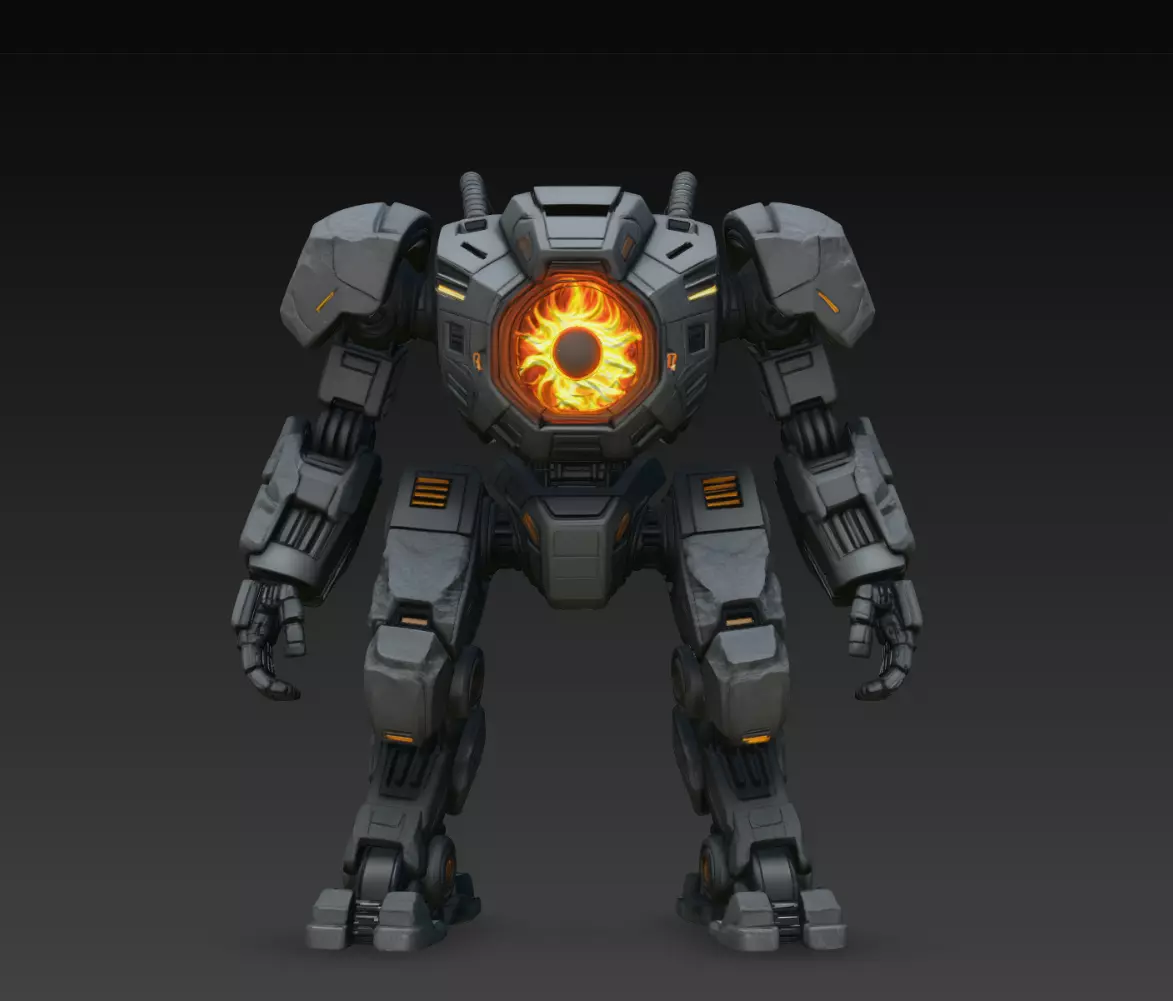 Eclipse Furnace Mech STL Heavy Sci Fi Robot Model 3D print model