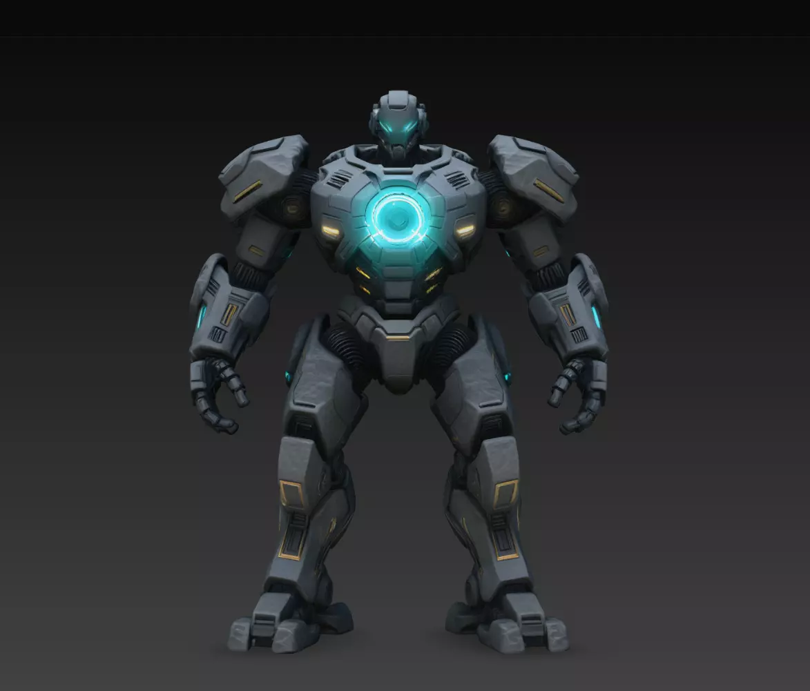 Axiom Core Juggernaut Mech STL Sci Fi Robot Model 3D print model