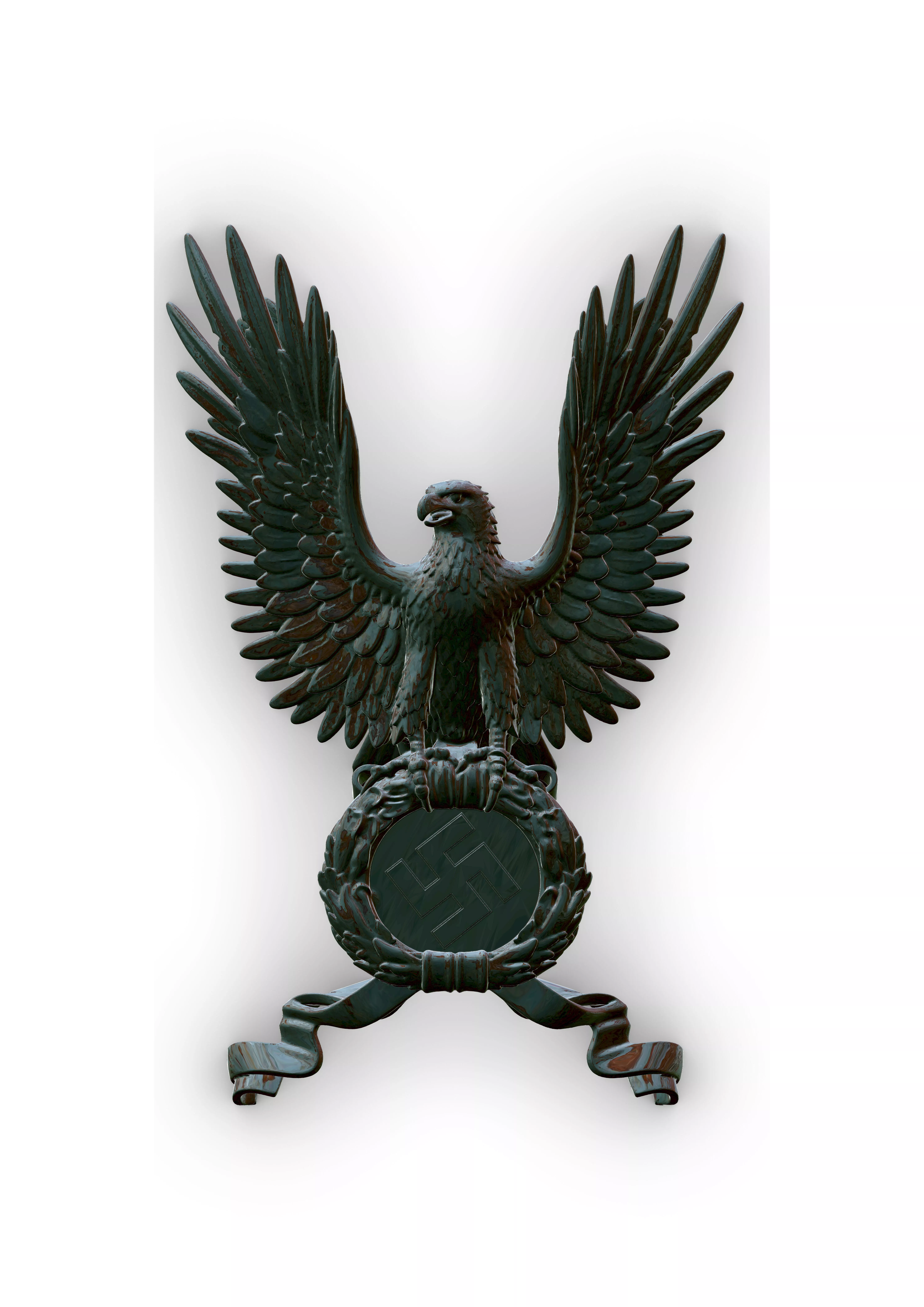 MILITARY SHADOW EAGLE SWASTIKA 3D print model