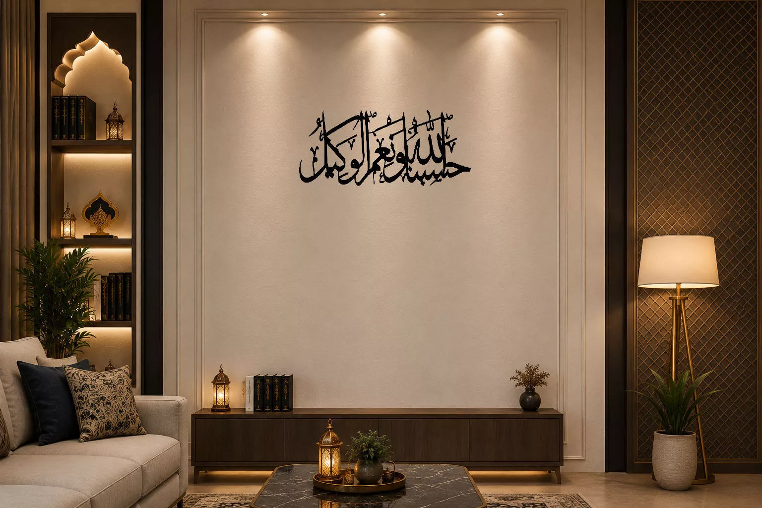 Modern Islamic Home Decor 3D Arabic Calligraphy Wall Piece 3D print model
