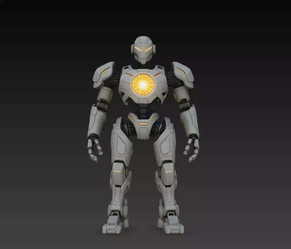 Sunflare Sentinel Android STL Sci Fi Energy Robot Model 3D print model