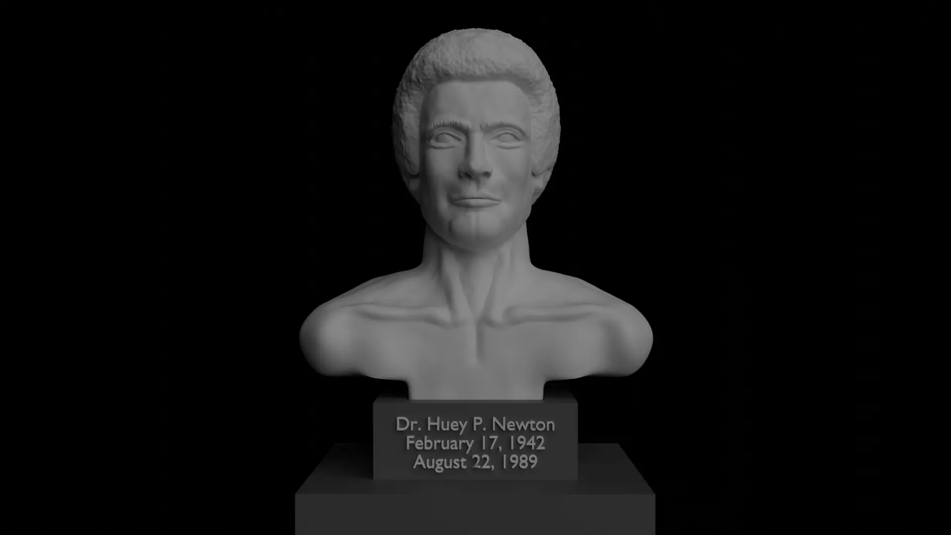 Huey Percy Newton 3D print model