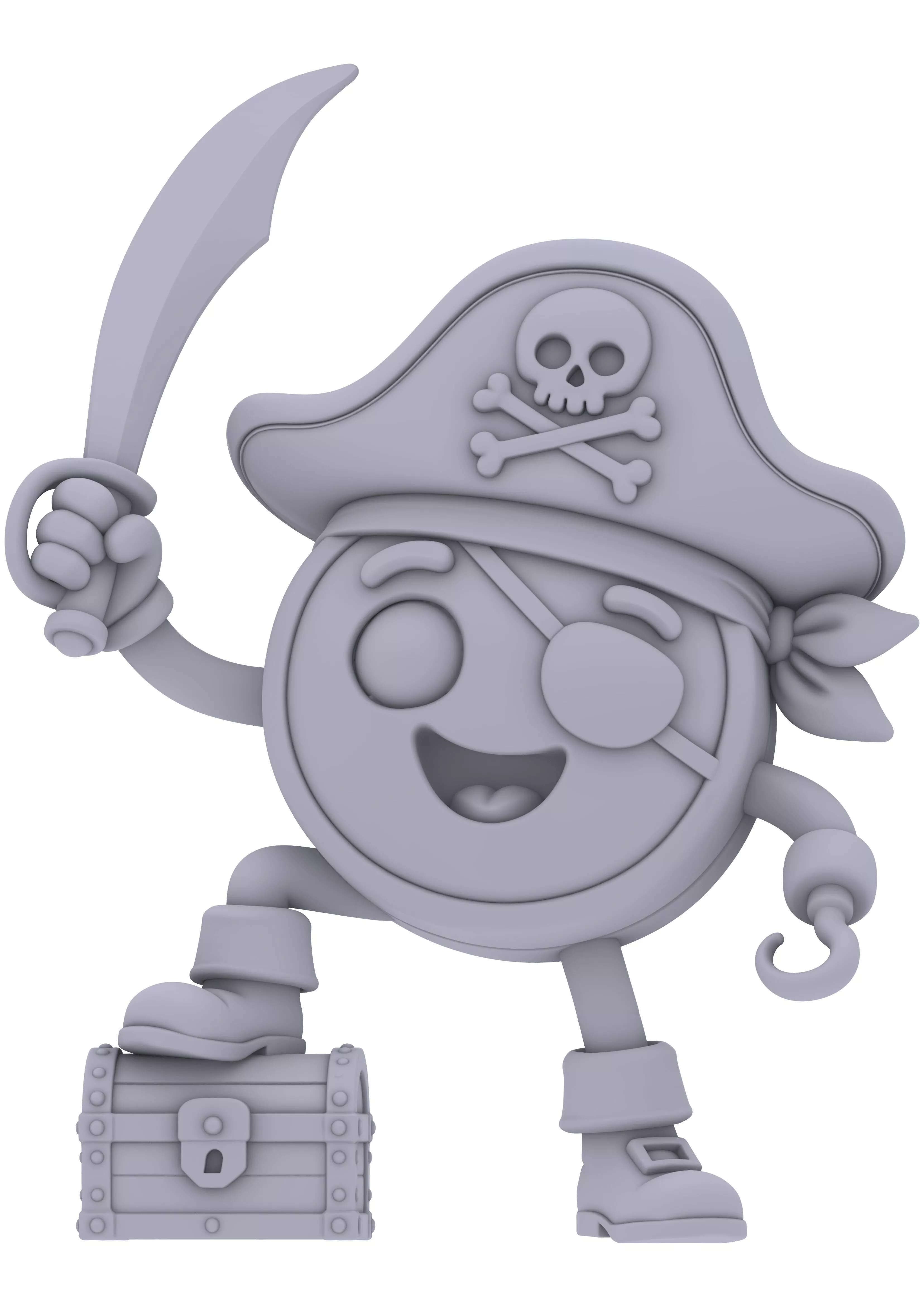 Pirate Buddy Stylized Edition 3D print model