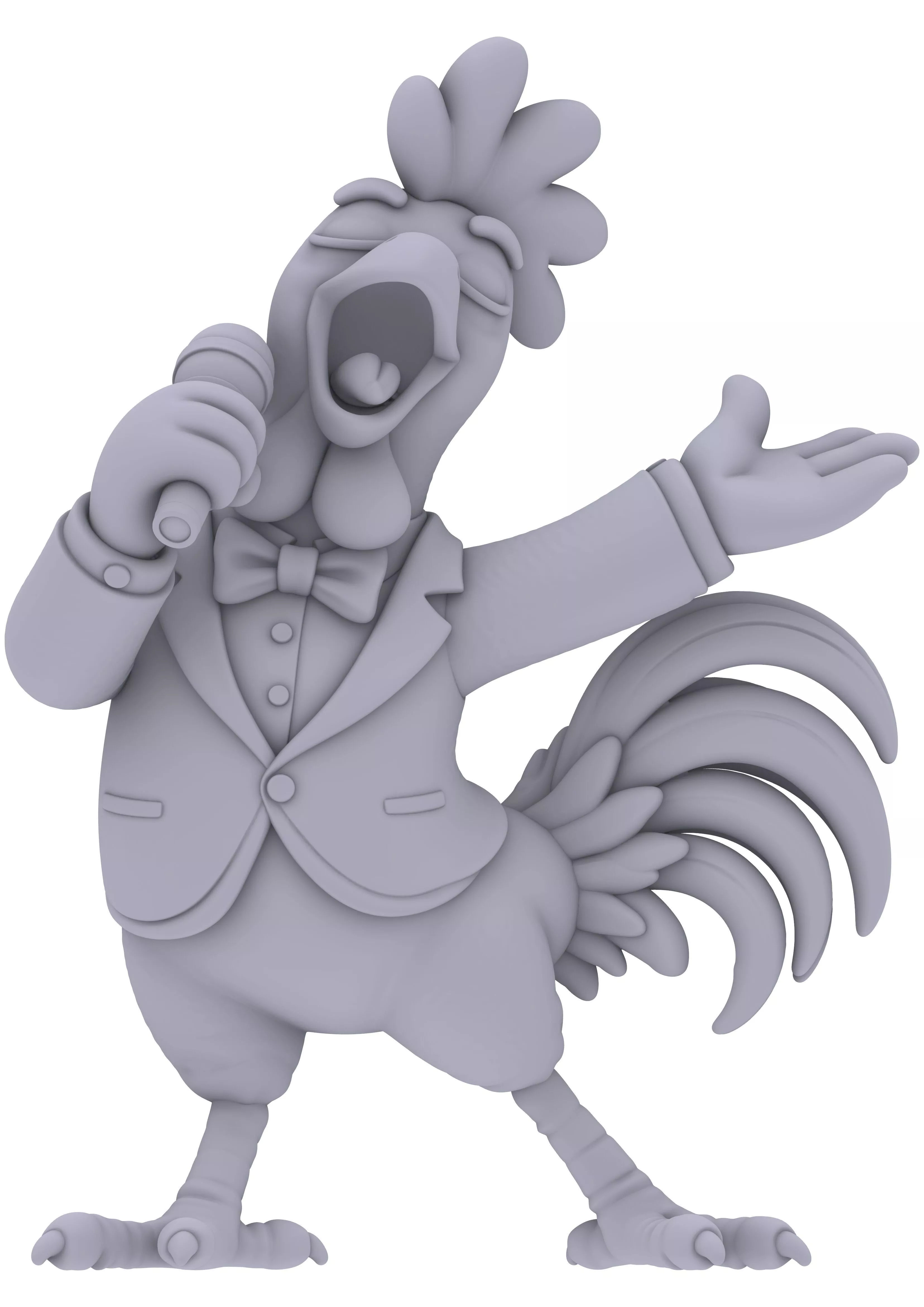 Rooster Singer Buddy Stylized Edition 3D print model