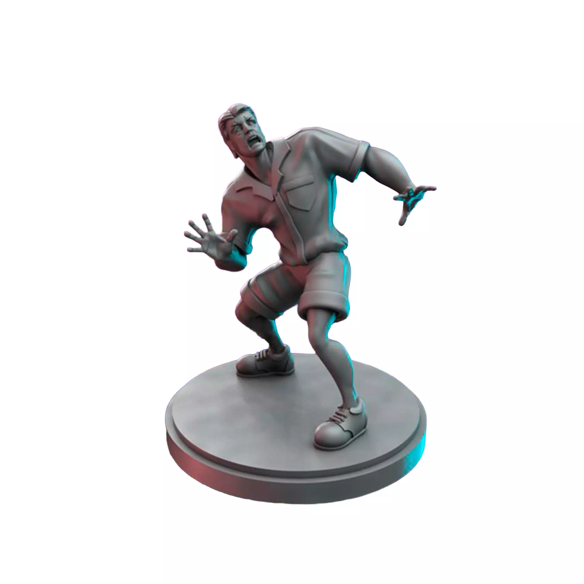 Npc Mustacheman 3D Print STL Miniature RPG 3D print model