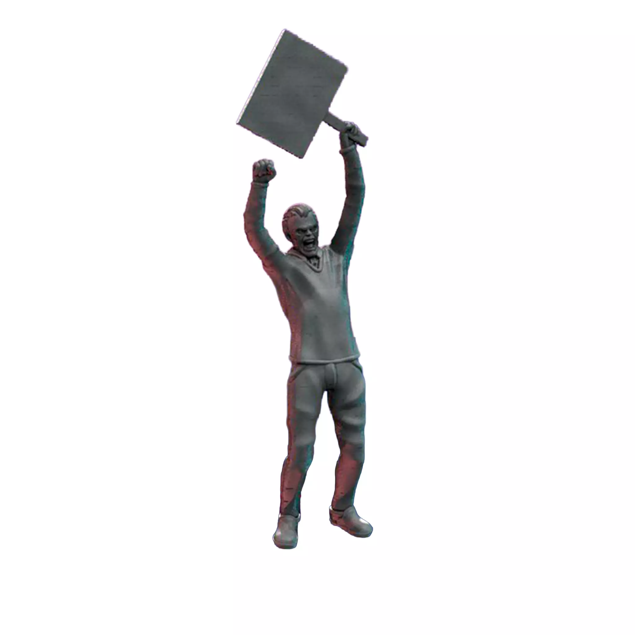 Npc Antimutant Angry 3D Print STL Miniature RPG 3D print model