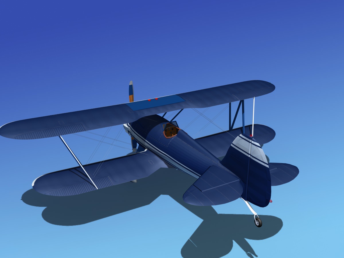 Waco YMF-5 V01 3D model_6