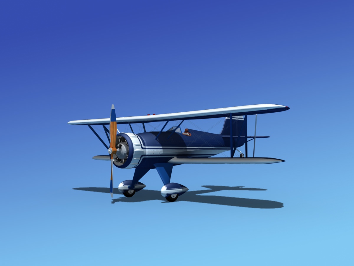 Waco YMF-5 V01 3D model_1