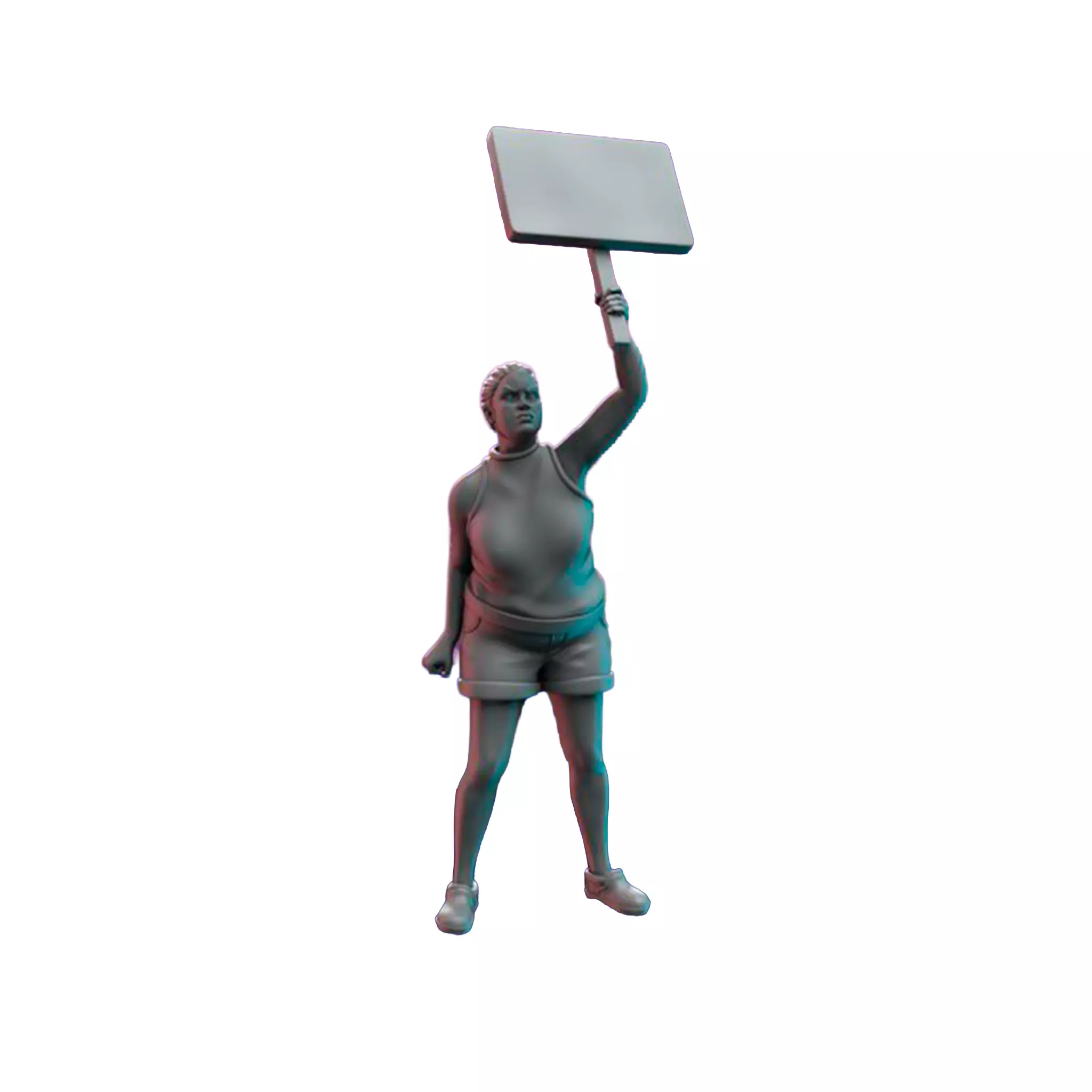 Npc Protestsignboard 3D Print STL Miniature RPG 3D print model