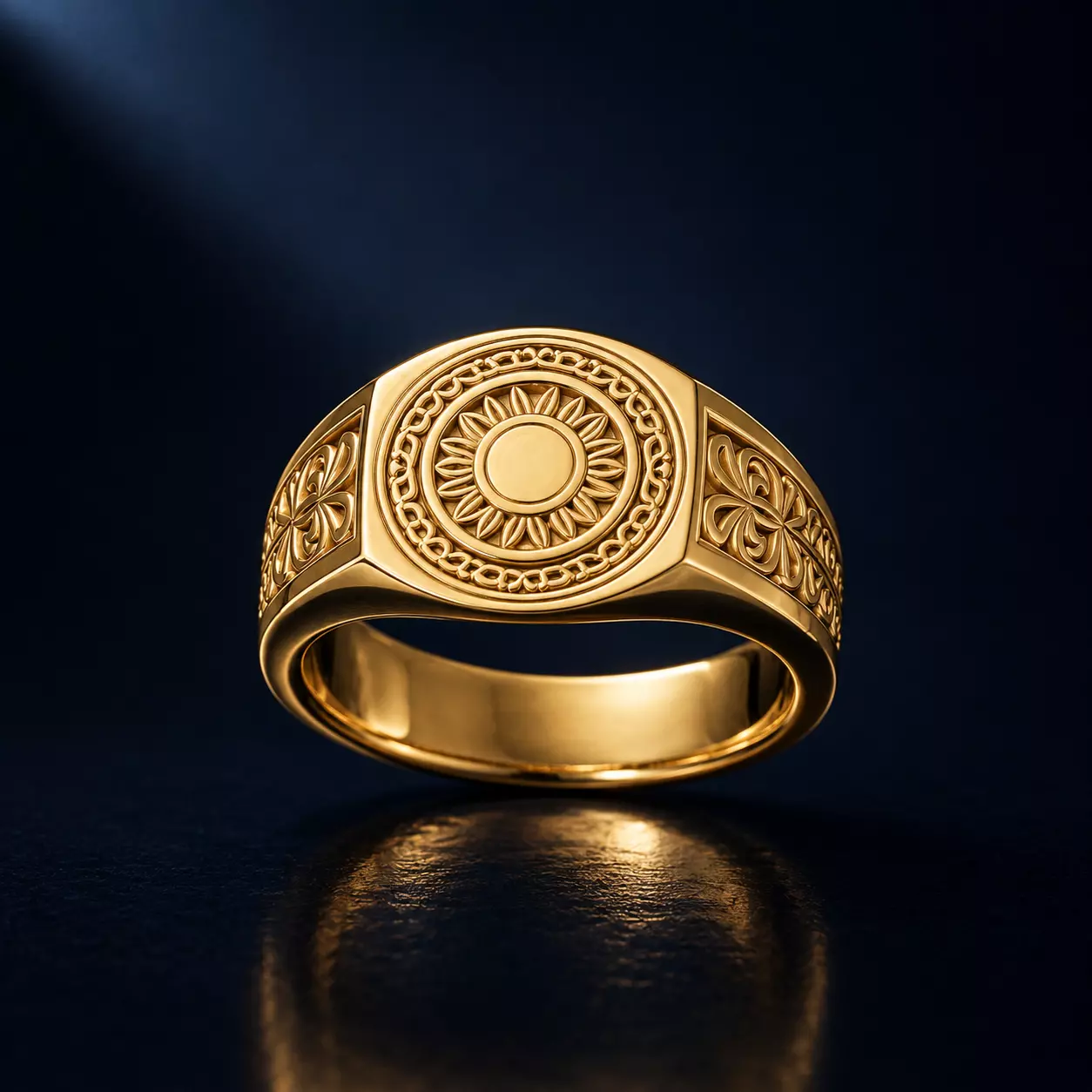 FREE Portuguese Sun Crest Ring Ornamental Heritage Jewelry Free 3D print model