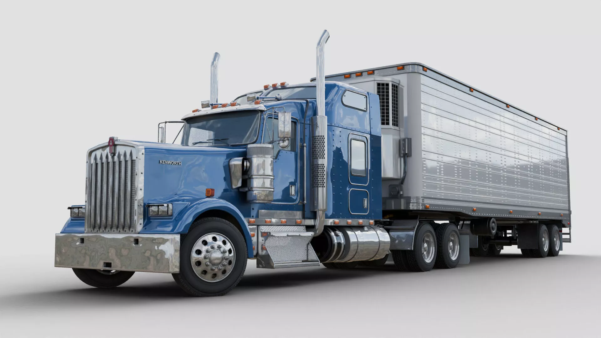 Kenworth w900 Truck and Trailer 3D model