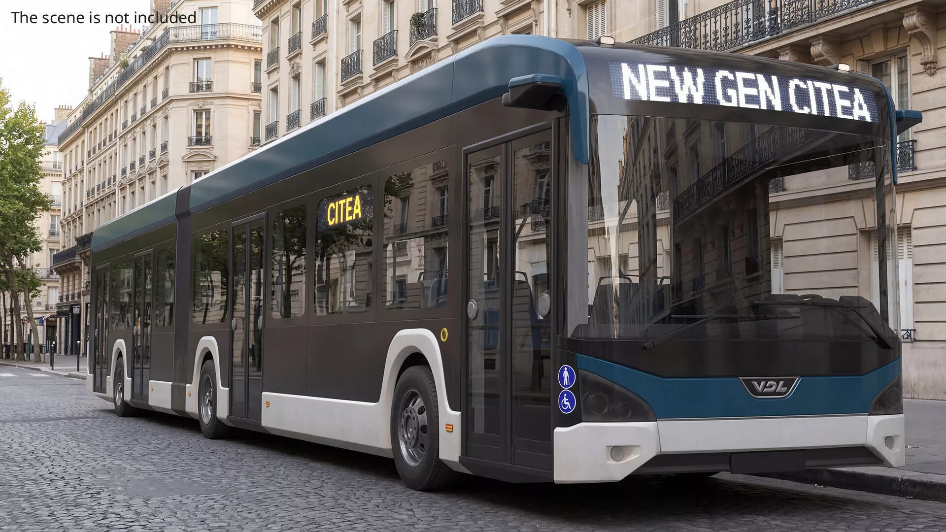 VDL Citea New Generation Articulated Bus Rigged 3D model