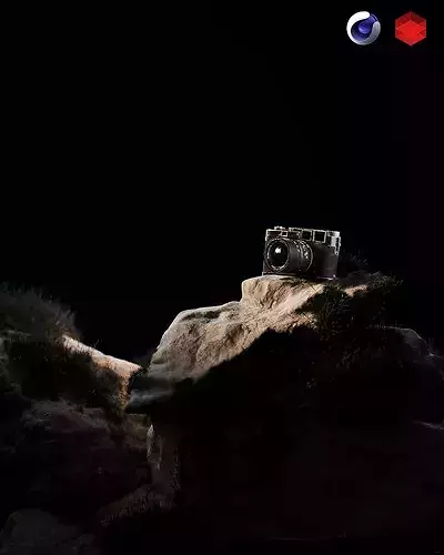 Cinematic Rocks Product Stage Cinema 4d and Redshift