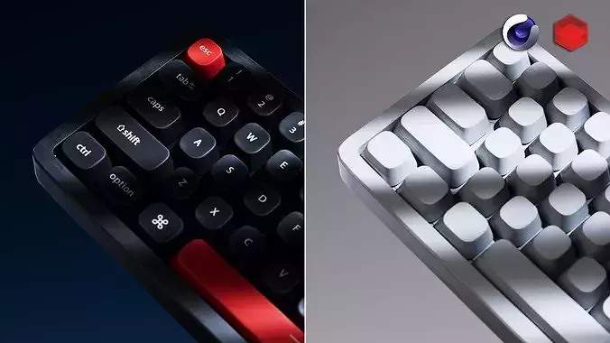 Closeup Studio Lighting Cinema 4D and Redshift