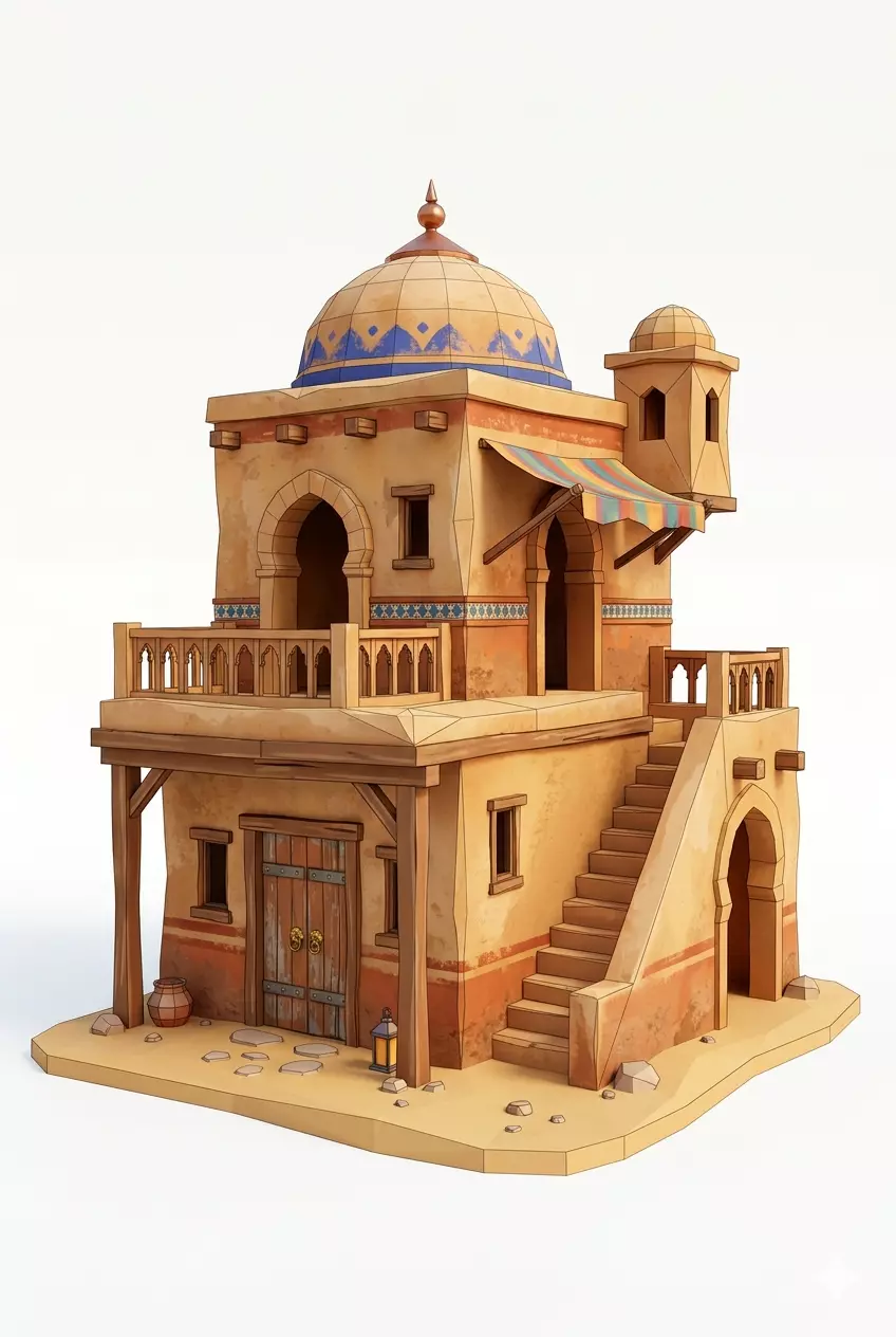 Arab Guest House 3D Model 3D print model