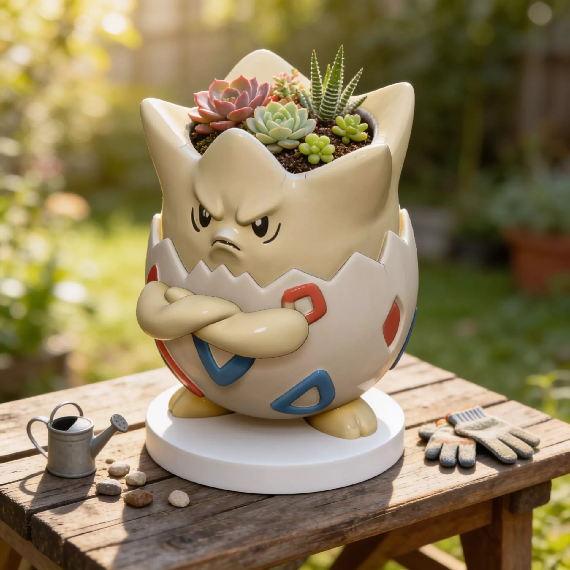 Grumpy Togepi Egg Planter Pen Holder 3D print model