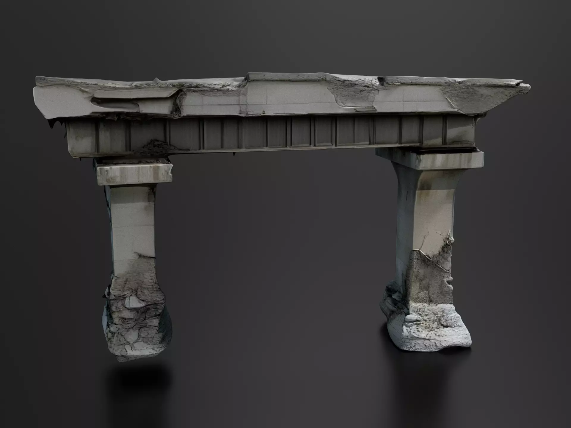 Broken bridge 01 3D print model