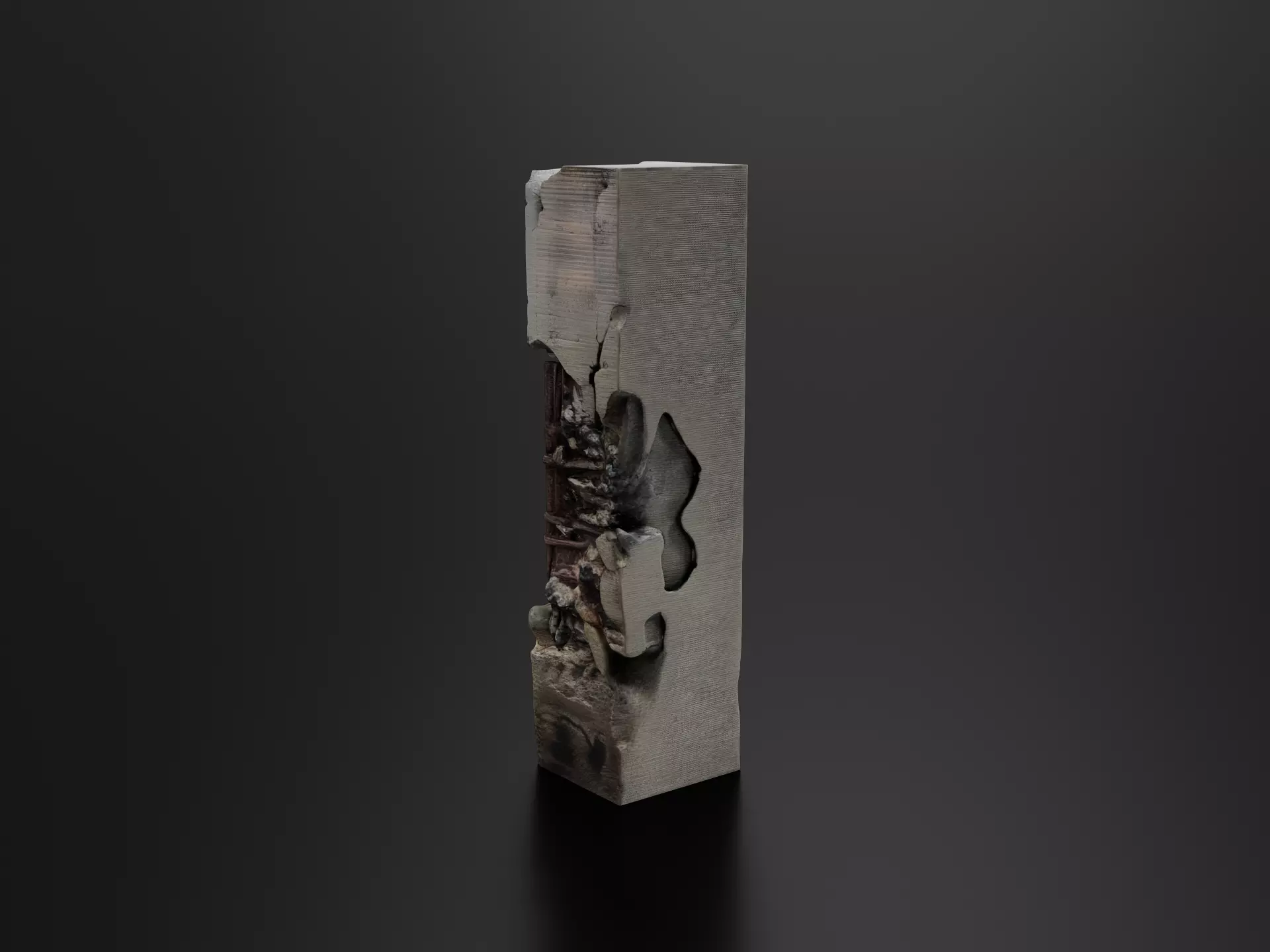 Broken column 02 3D print model