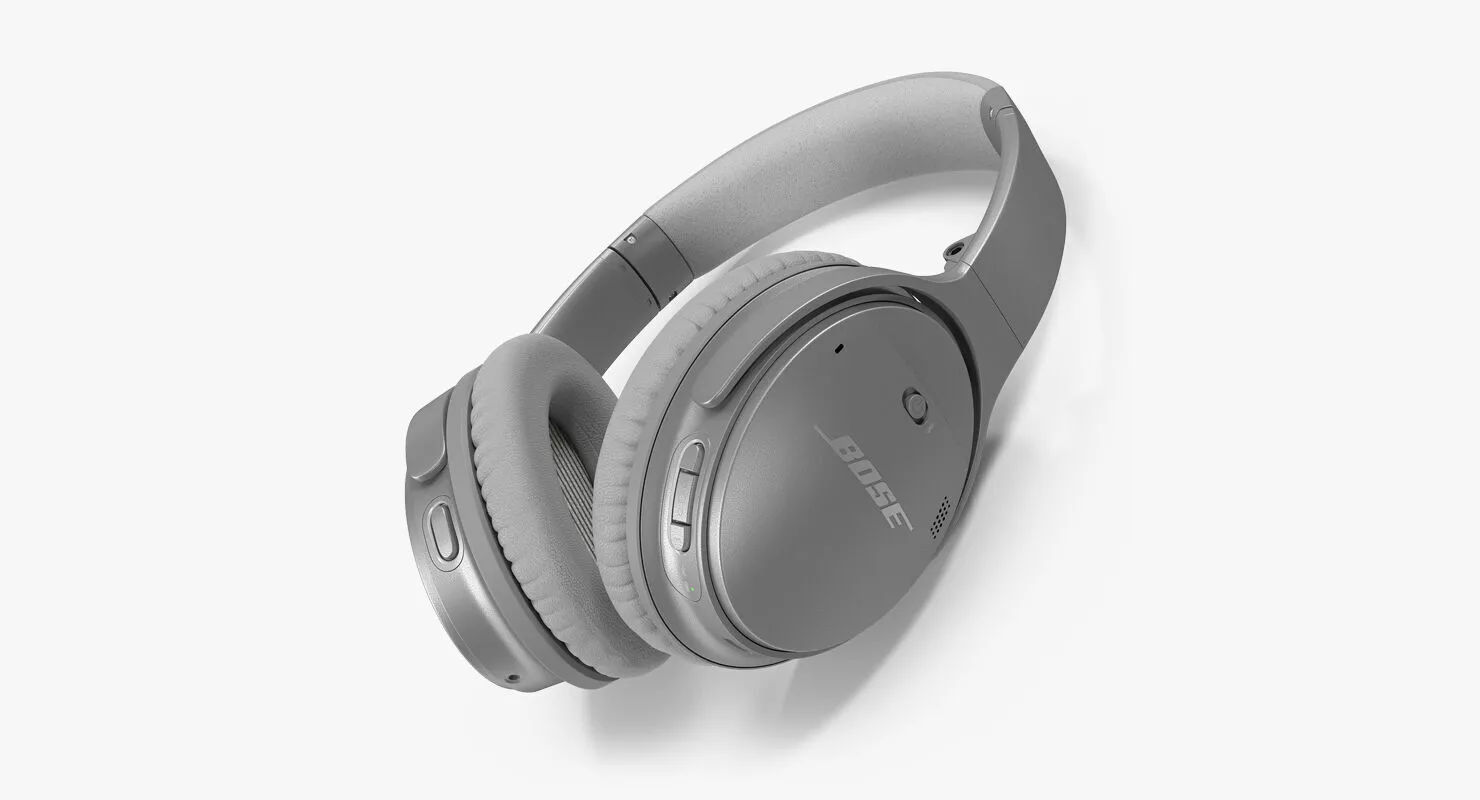 Bose Wireless Headphones Resting On 3D model
