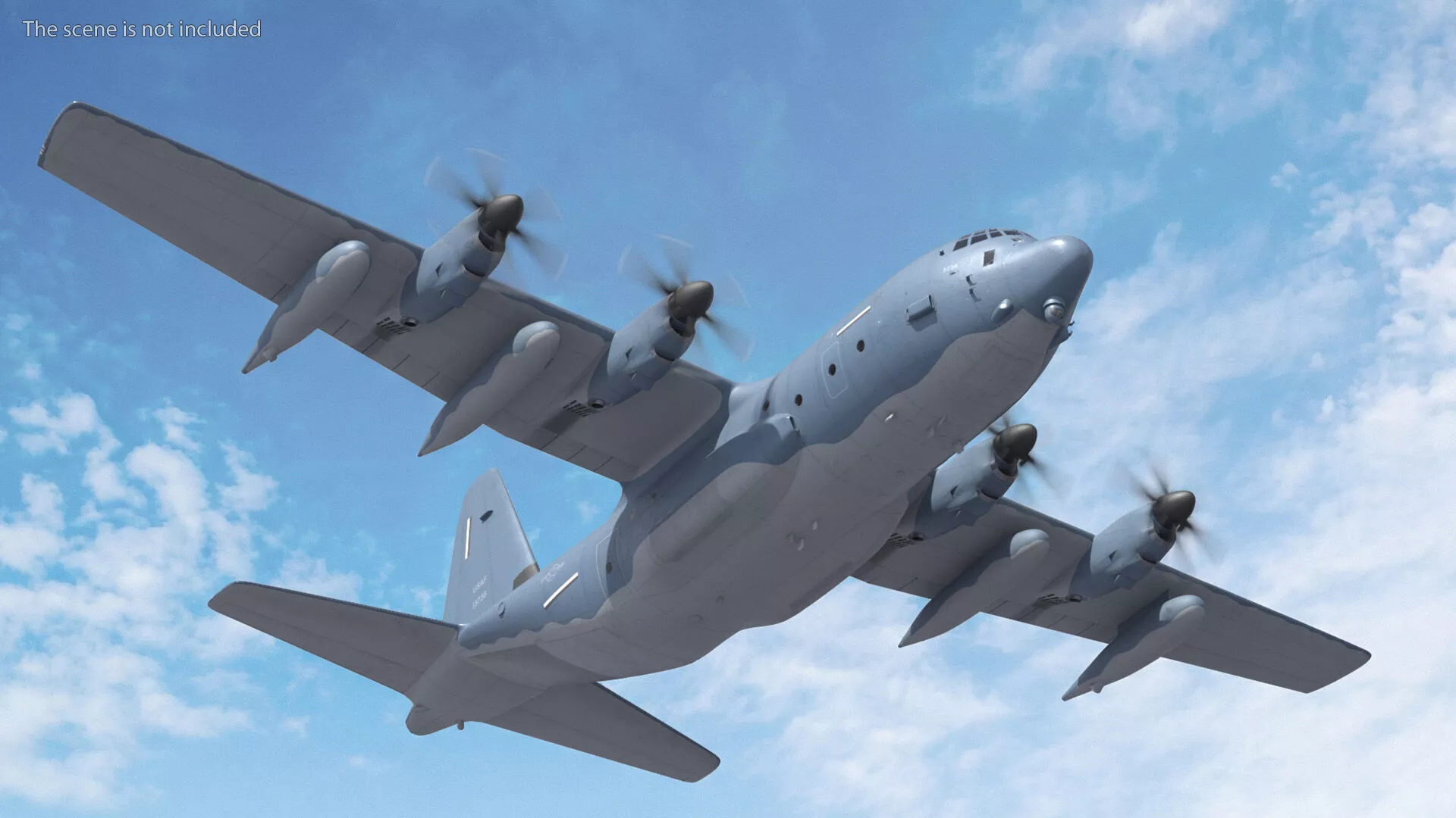 Lockheed MC-130J Commando II Air Force Plane Rigged 3D model