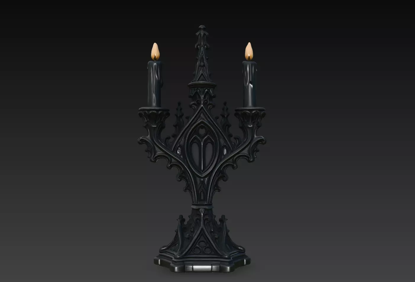 Gothic Cathedral Candle Holder STL 3D print model