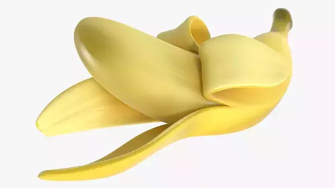Fresh Peeled Banana Model 3D model 5