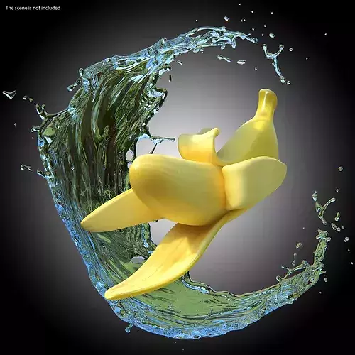 Fresh Peeled Banana Model 3D model