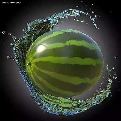 Cartoon Melon 3D model 2