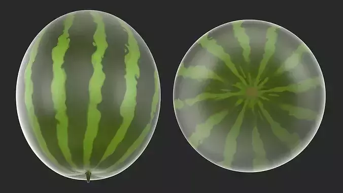 Cartoon Melon 3D model 4