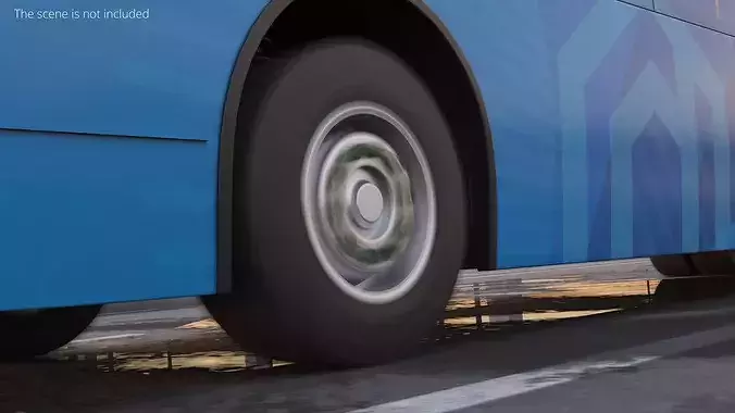 Industrial Transport Wheels with Radial Tires 3D model 2