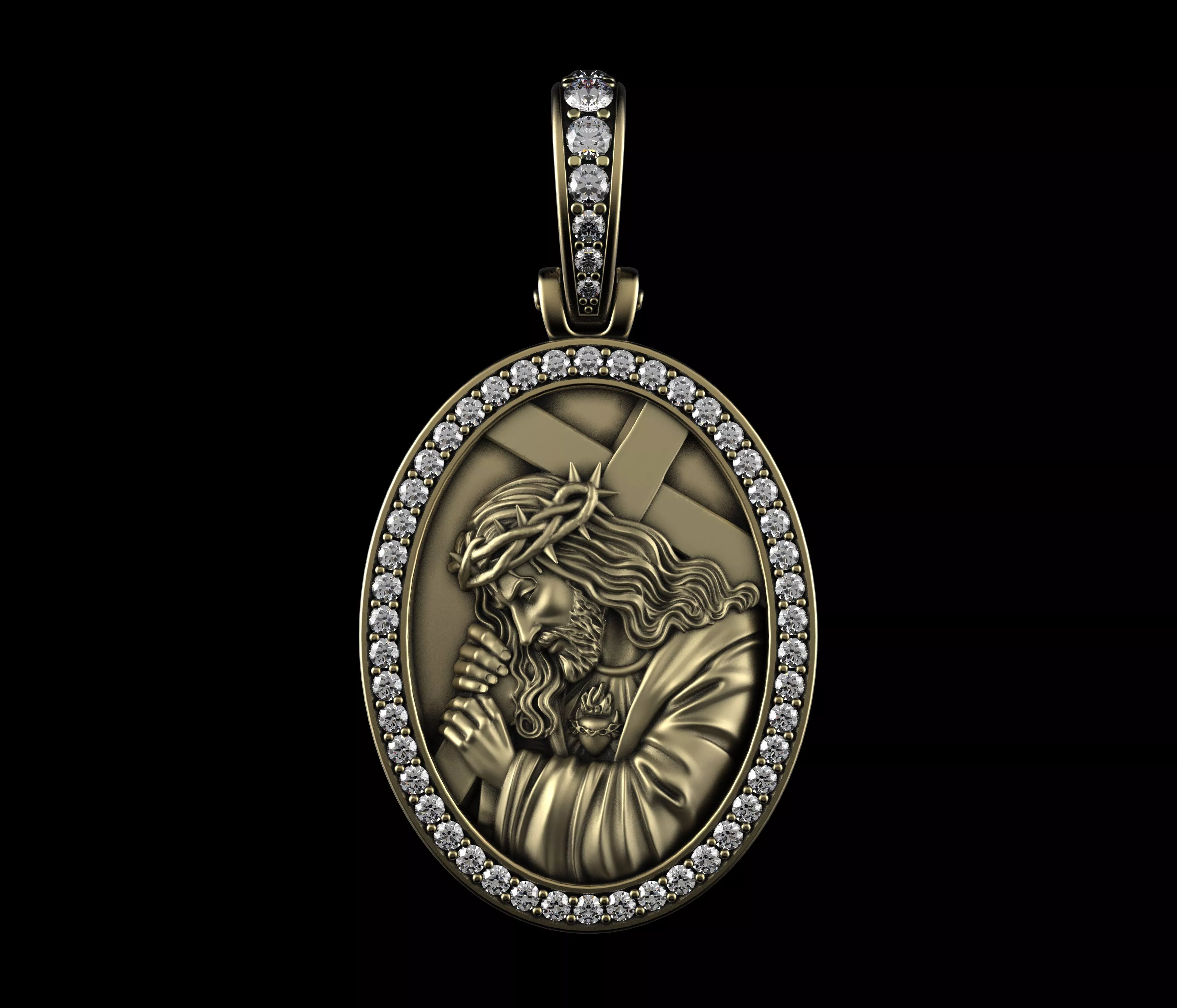 Pendant Jesus 3dm STL Ready for Casting N1725 3D print model