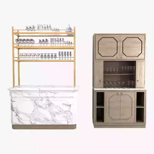 2 Custom made buffet 3D model