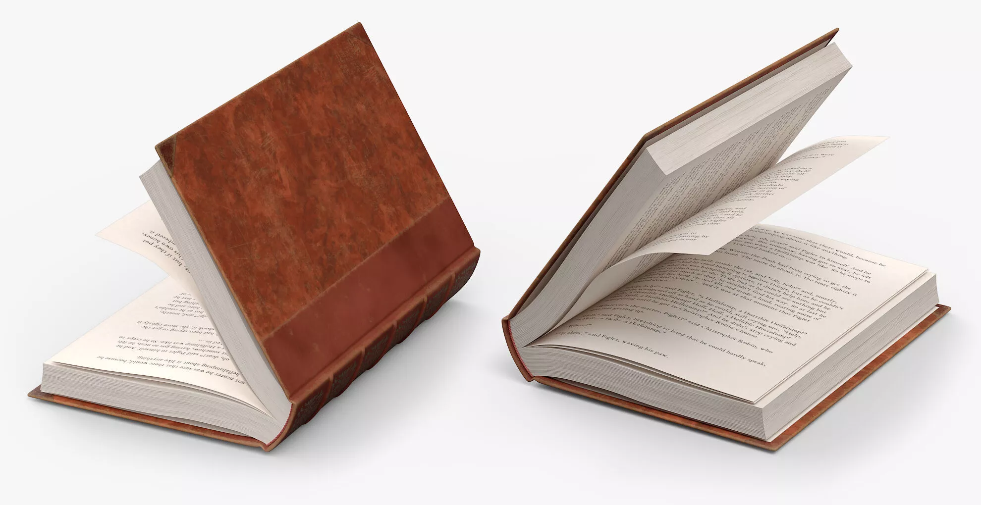 Hardcover Book Open Close Animated Rigged For Maya 3D model